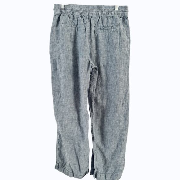 Athleta Retreat Linen High Rise Wide Leg Pants Light Blue Women’s 4P - Picture 2 of 8